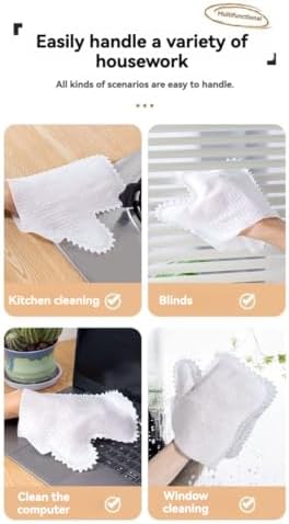Cleaning Dust Gloves 5 Pack - White