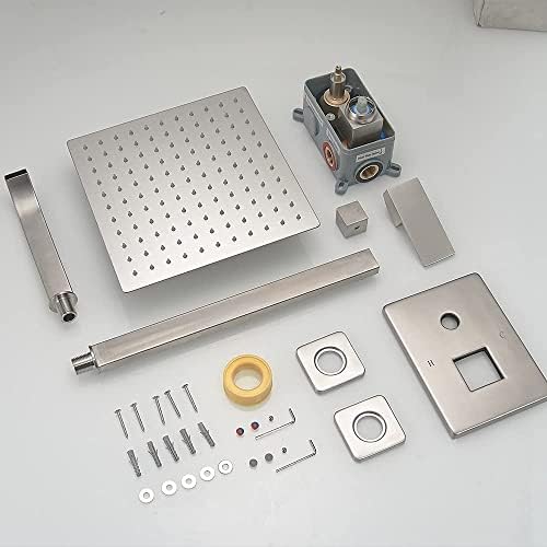 Luxury Brushed Nickel Shower Faucet Set with Tub Spout