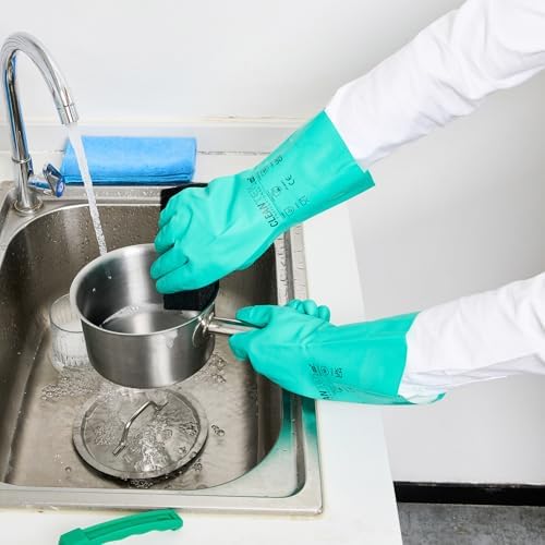 Restaurantware Clean Tek Professional 15 Mil XXL Cleaning Gloves 1 Pair