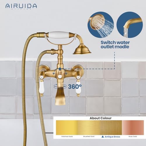Airuida antique brass bathroom faucet