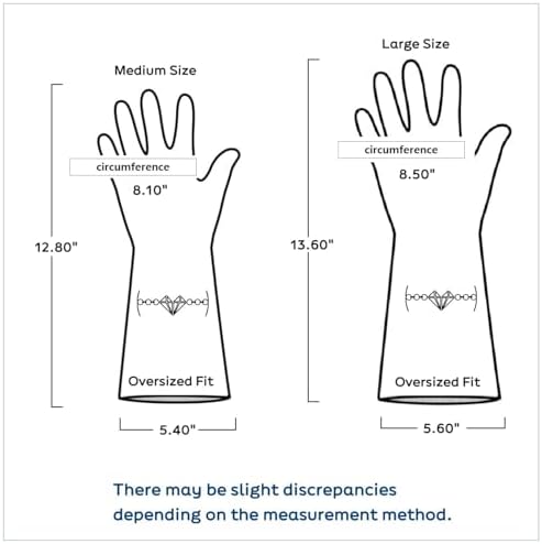 Premium Reusable Gloves for Cleaning and Housework with 100 Natural Latex
