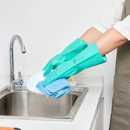 Restaurantware Clean Tek Pro 10-Pair Large Nitrile Cleaning Gloves