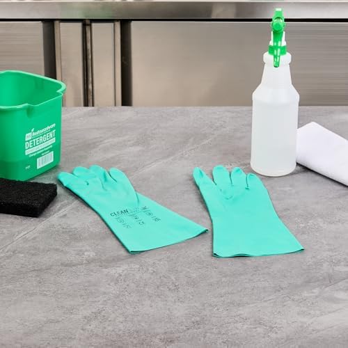 Professional 15 Mil Medium Cleaning Gloves Chemical-Tolerant No-Powder Latex-Free