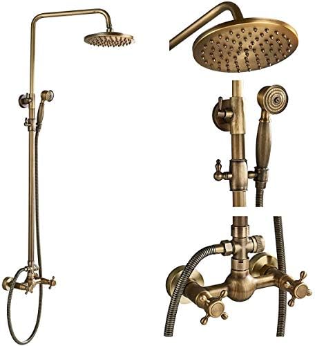 Customizable antique brass bathroom shower faucet system set