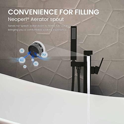 KIBI Cube Floor Mount Bathtub Faucet