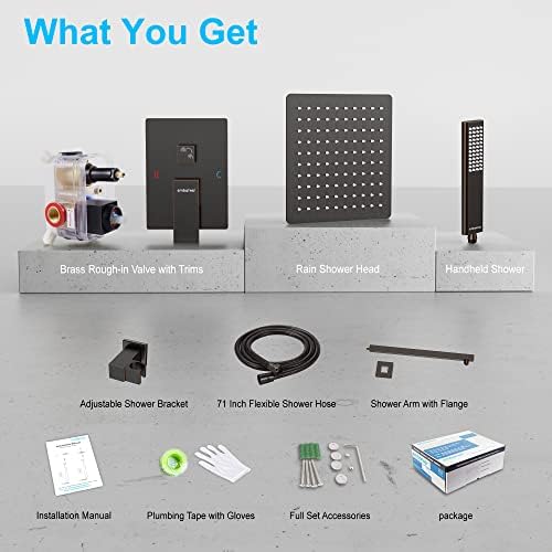 Brand-Ready Oil Rubbed Bronze 12 Shower System Set