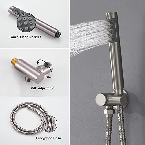 Iriber 12-inch Brushed Nickel Shower System Kit
