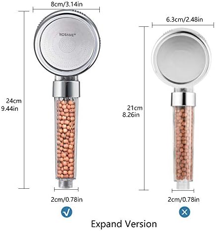 Nosame 3-Mode Handheld Showerhead with High Pressure and Water Saving