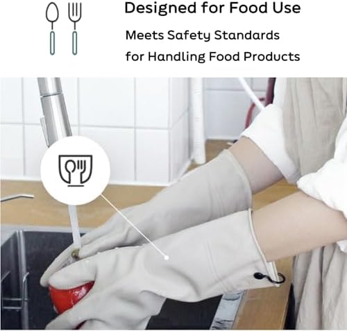Premium Reusable Gloves for Cleaning and Housework with 100 Natural Latex