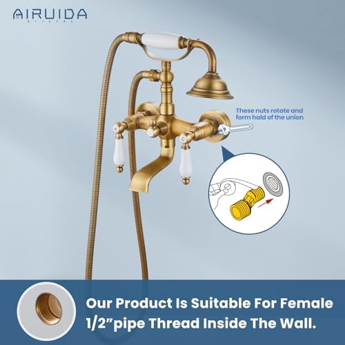 Airuida antique brass bathroom faucet