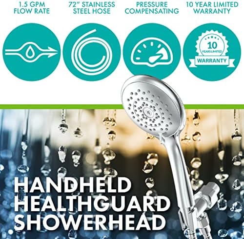 Niagara Conservation HealthGuard 15 GPM Step-Down Handled Shower Head