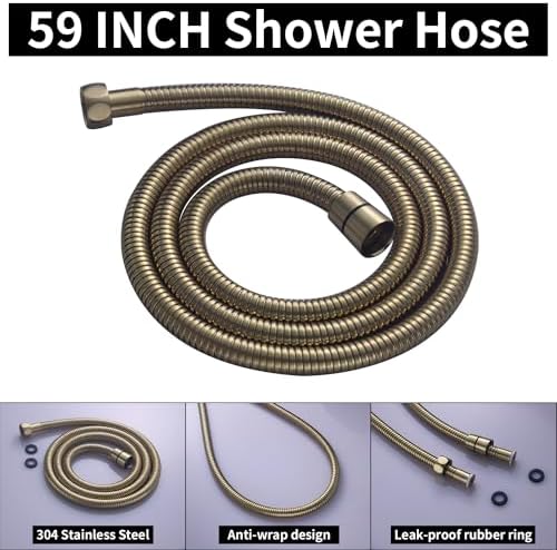 Adjustable 22-Inch Shower Bar with Durable Brass Plumbing for Home Use