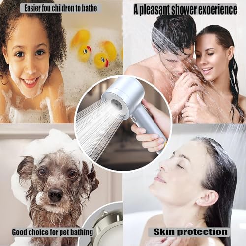 Long Lasting High Pressure Handheld Shower Head Blue
