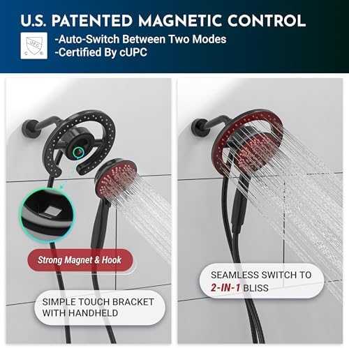 10 Spray Modes Magnetic Dual Shower Head