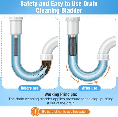 Enhanced 3-Piece Drain Cleaner Bladder Set