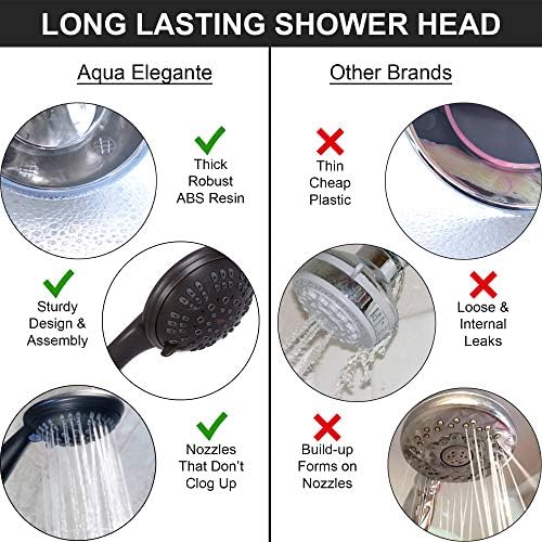 Aqua Elegante 6-Function Handheld Shower Head Kit