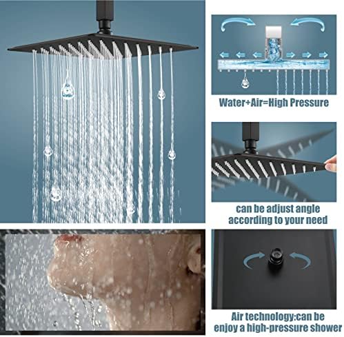 Aolemi 12 Inch Ceiling Shower Head with Handheld Spray