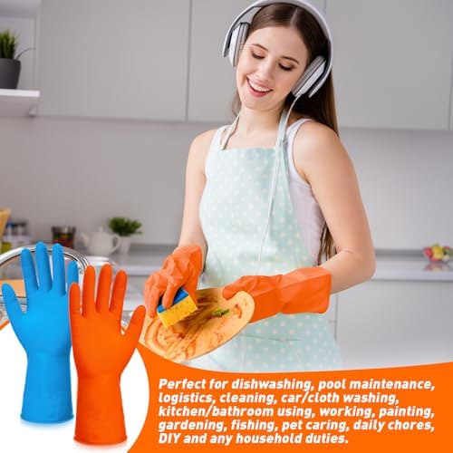 AmazonBasics 30 Pair Reusable Kitchen Rubber Gloves