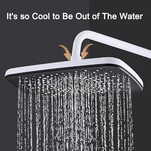Durable Dual Shower Head Rainfall Flow Combination Set