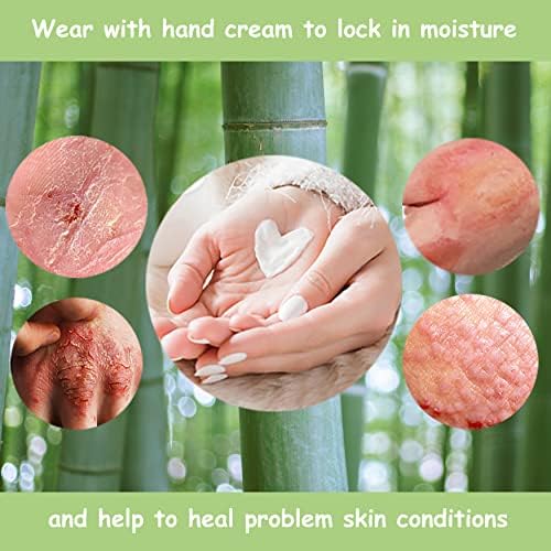 Leafy Boo Bamboo Gloves for Eczema Kids 6-8 3 Pairs
