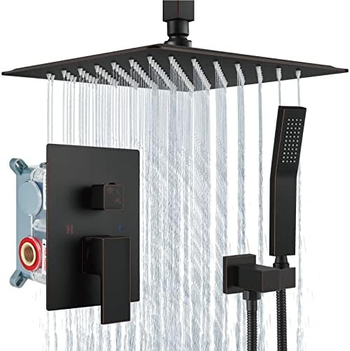 Aolemi 12 Inch Ceiling Shower Head with Handheld Spray