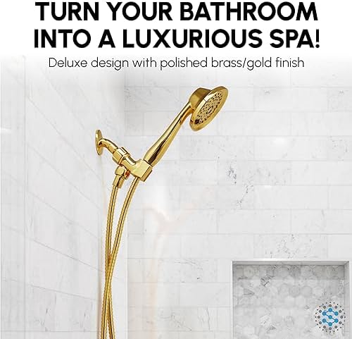 Luxury Spa ImperialShine Gold Hand Held Shower Head