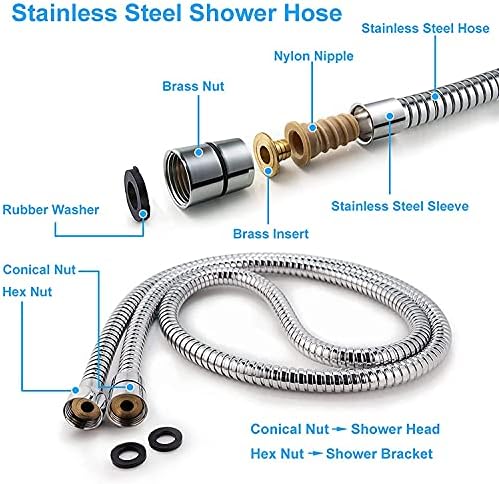 Sturdy Versatile and Powerful 5-Setting Handheld Shower Head