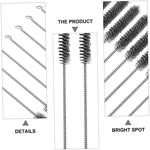 Amosfun Flexible Handle Brush Set 6pcs Stainless Steel Drain Cleaning Tool