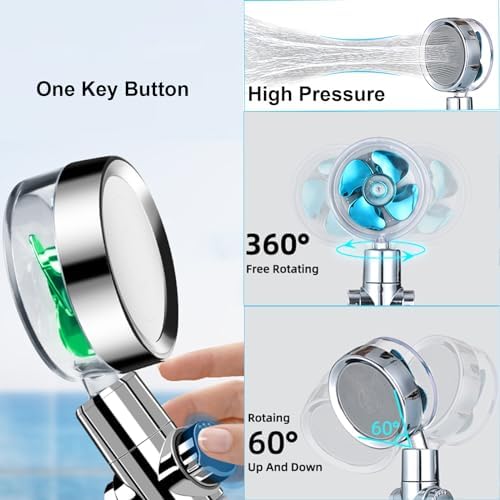Fast-Powered Filtered Hydro Jet Shower Head