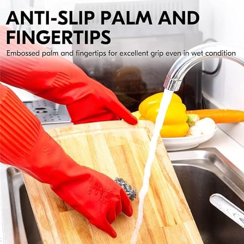 Higher Quality 38cm Reusable Household Gloves for Dishes More