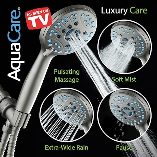 AquaCare 8-Mode Handheld Shower Head with Anti-Clog Technology
