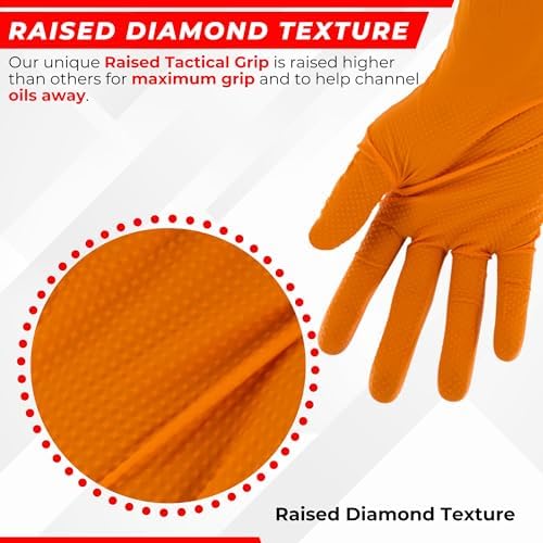Copperhead HD Orange Nitrile Gloves