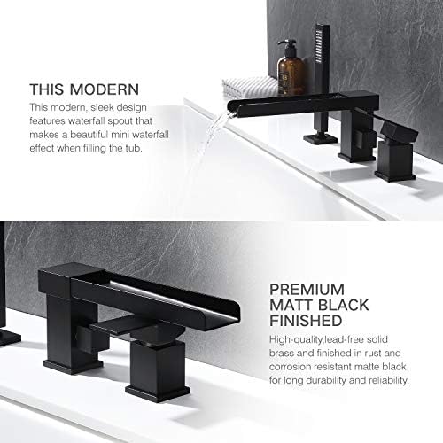 Stunning Deck Mount Faucet with Hand Shower