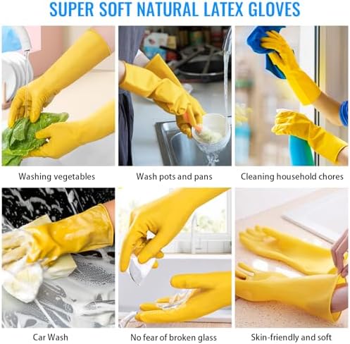 Coopache Long Rubber Gloves for Dishwashing