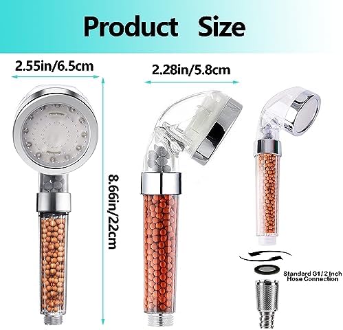 Puliyunxiang LED Steamed Handheld Shower Head Effortless filtration light