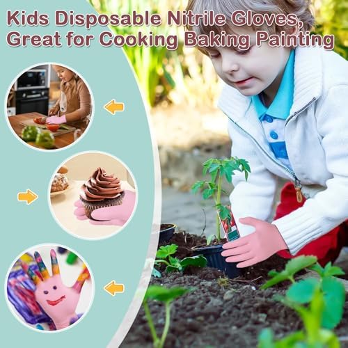 AmazonBasics Kids Nitrile Gloves 100PCS