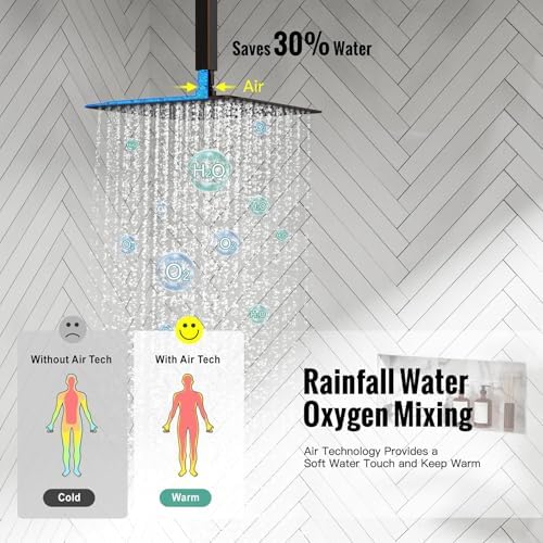 SR SUN RISE 10 Inch Oil Rubbed Bronze Rain Shower System