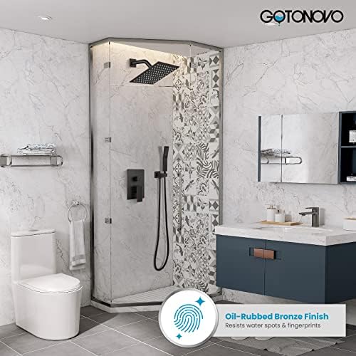 Rainfall Shower Head Set with Rough-In Modeled for Luxury