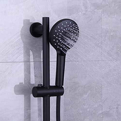 Adjustable Shower Bracket 3-Function Handheld Shower SUS 304 Black Durable Aesthetic