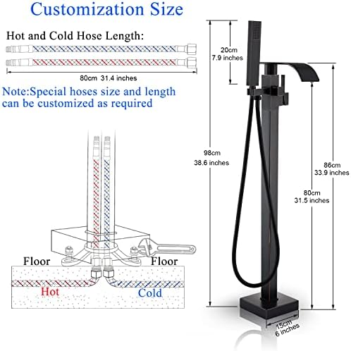 Senlesen Bathroom Tub Filler Faucet with Handheld Sprayer
