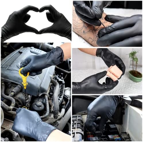 BNM Health - Black Nitrile Disposable Gloves