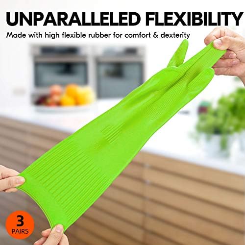 Vgo 3-Pair Dishwashing Gloves Essential Protection for Kitchen Beyond