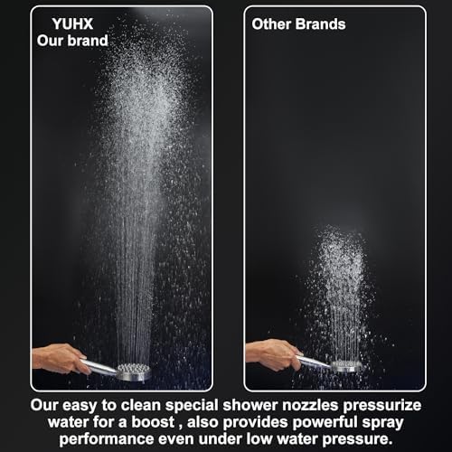 High-Quality All-Metal Handheld Shower Head Extra Long hoseADA-Compliant Easy Setup