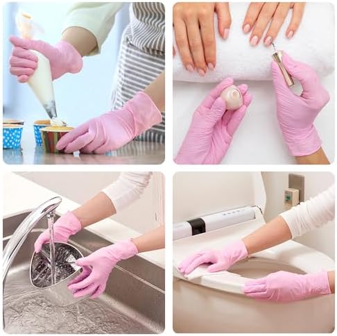 100-Count Nitrile Gloves for Cleaning Medical Use