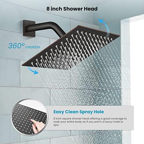 Rainfall Shower Head Set with Rough-In Modeled for Luxury