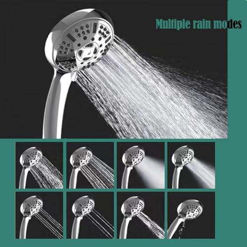 BAIKAISHUII 6-Function Water-Saving Chrome Handheld Shower Head