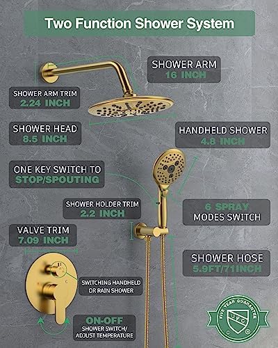 Luxury Gold-Painted Shower Faucet Set