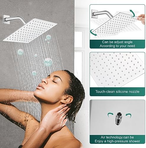 Sturdy Stainless Steel Rainfall Shower Head Set for US