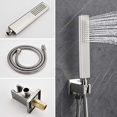 Iriber Brushed Nickel Shower System with 12 Inch Rain Shower Head