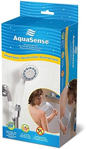 AquaSense 770-980 3-Setting Handheld Shower Head With Hose Gray 1